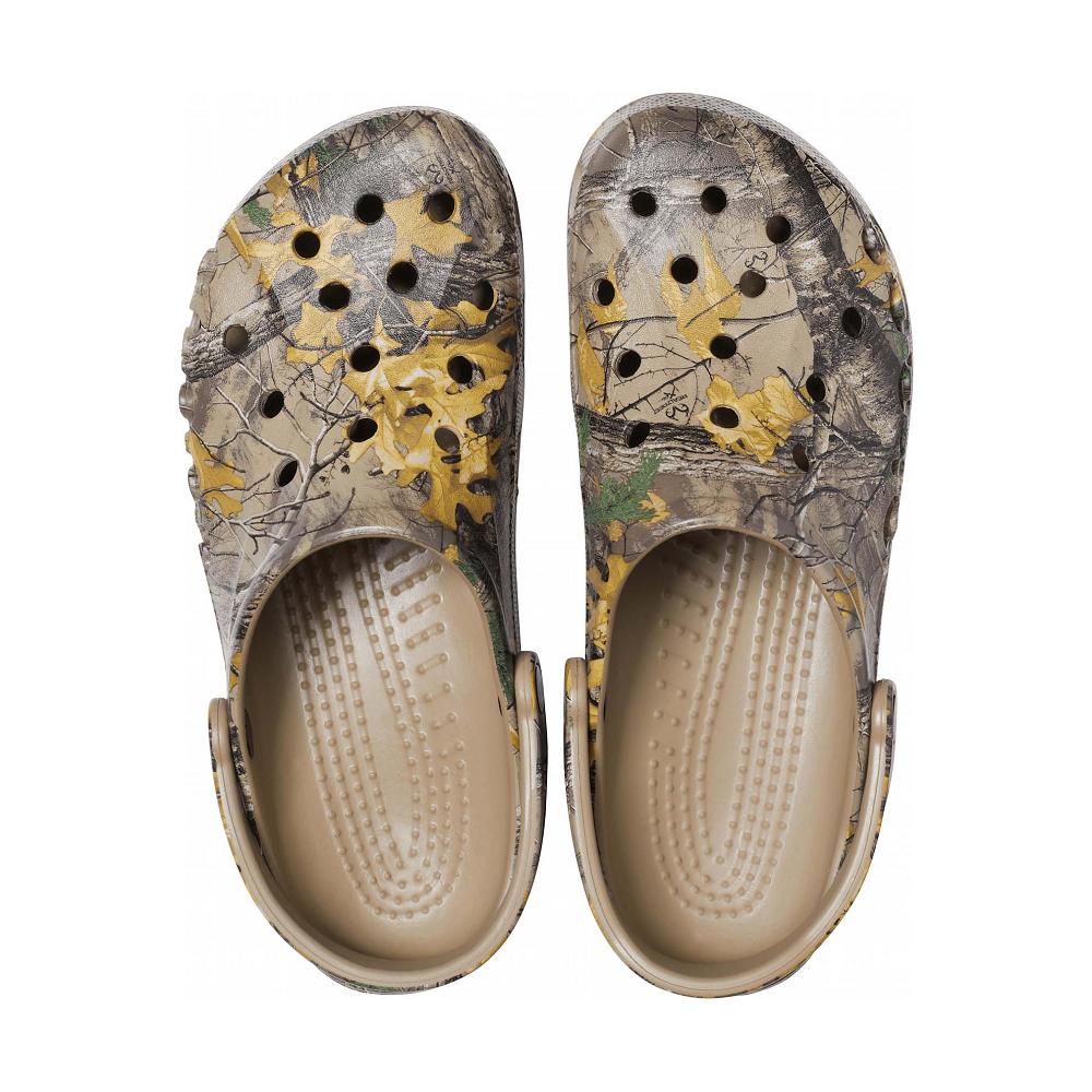 Taupe Men's Crocs Baya Realtree Xtra® Clogs | NZ 0794FDNM